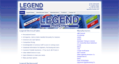 Desktop Screenshot of legendelectricalsales.com