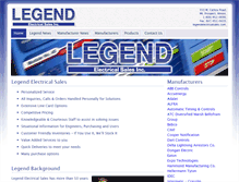 Tablet Screenshot of legendelectricalsales.com